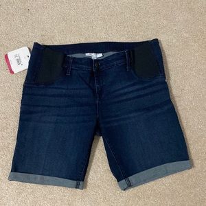 Maternity jean shorts